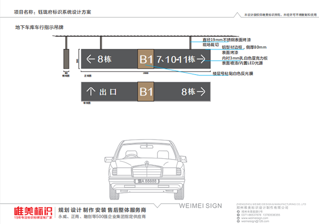 房地產(chǎn)地下車庫吊牌設(shè)計(jì)制作